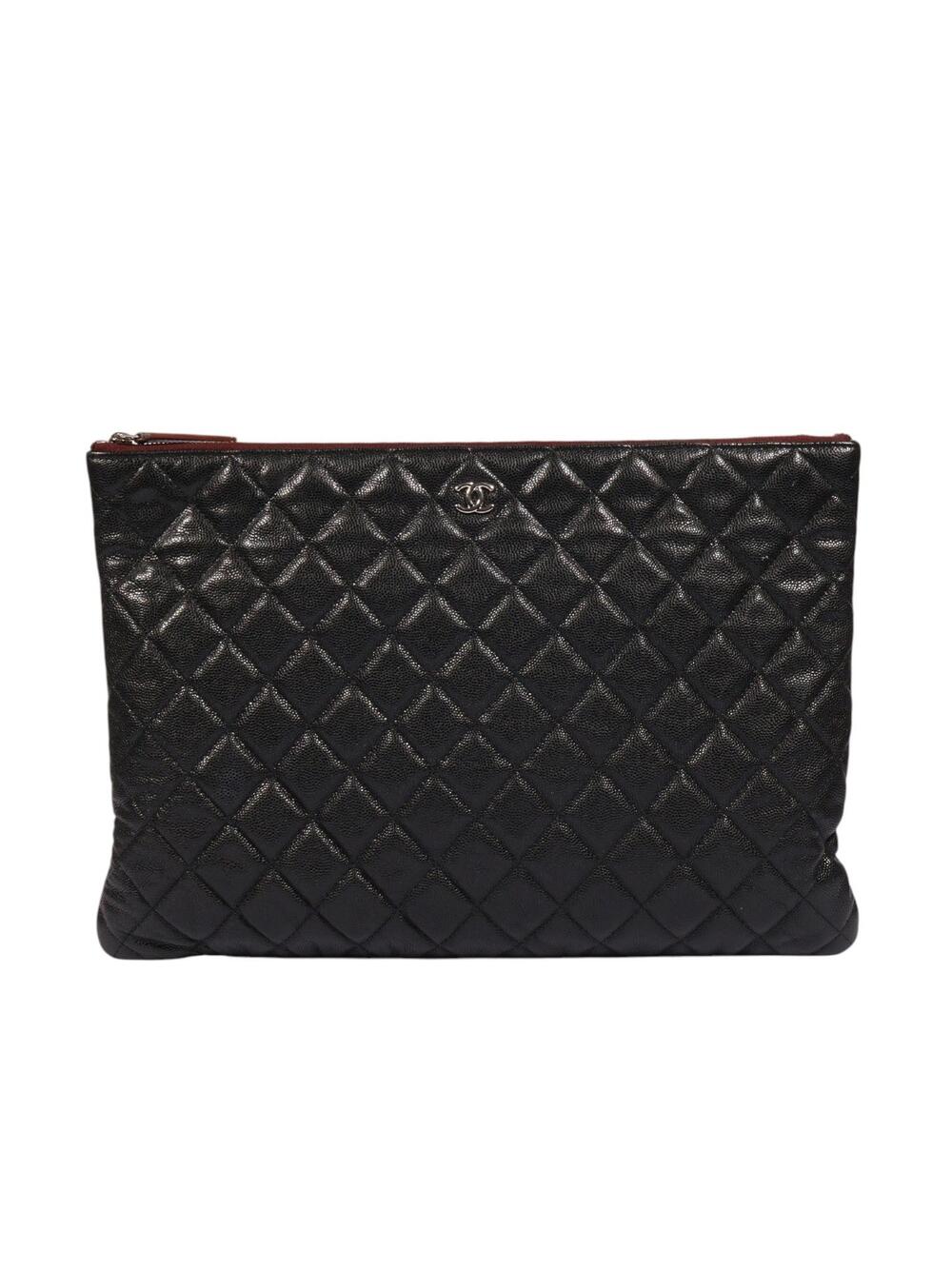 Chanel Classic Caviar Large Clutch Bag #353116F63B